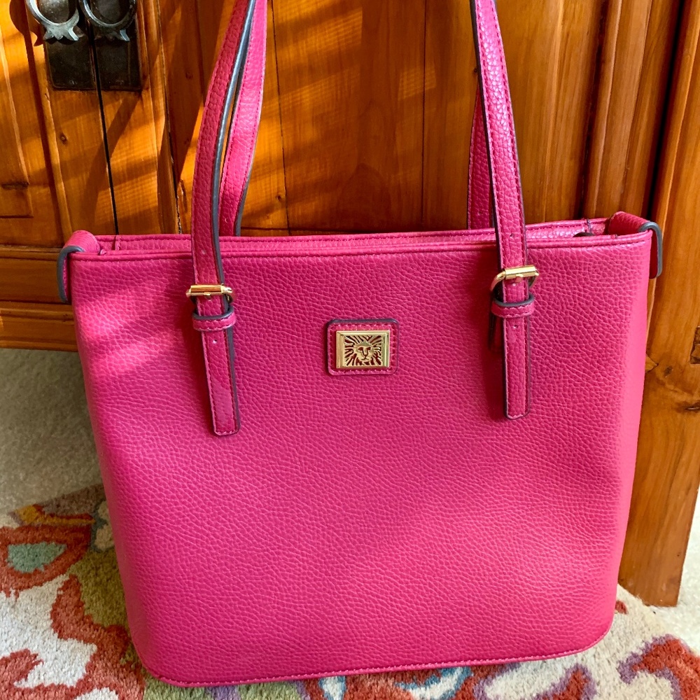 Ann Klein Bright Pink Tote - Like New